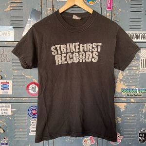 Vintage 90s Strike First Records T-shirt, Hardcore Music T-shirt